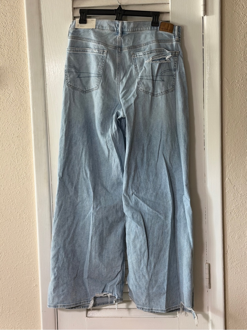 NWT American Eagle Dreamy Drape Ultra Wide-Leg Super High-Waisted Jean - Picture 11 of 16